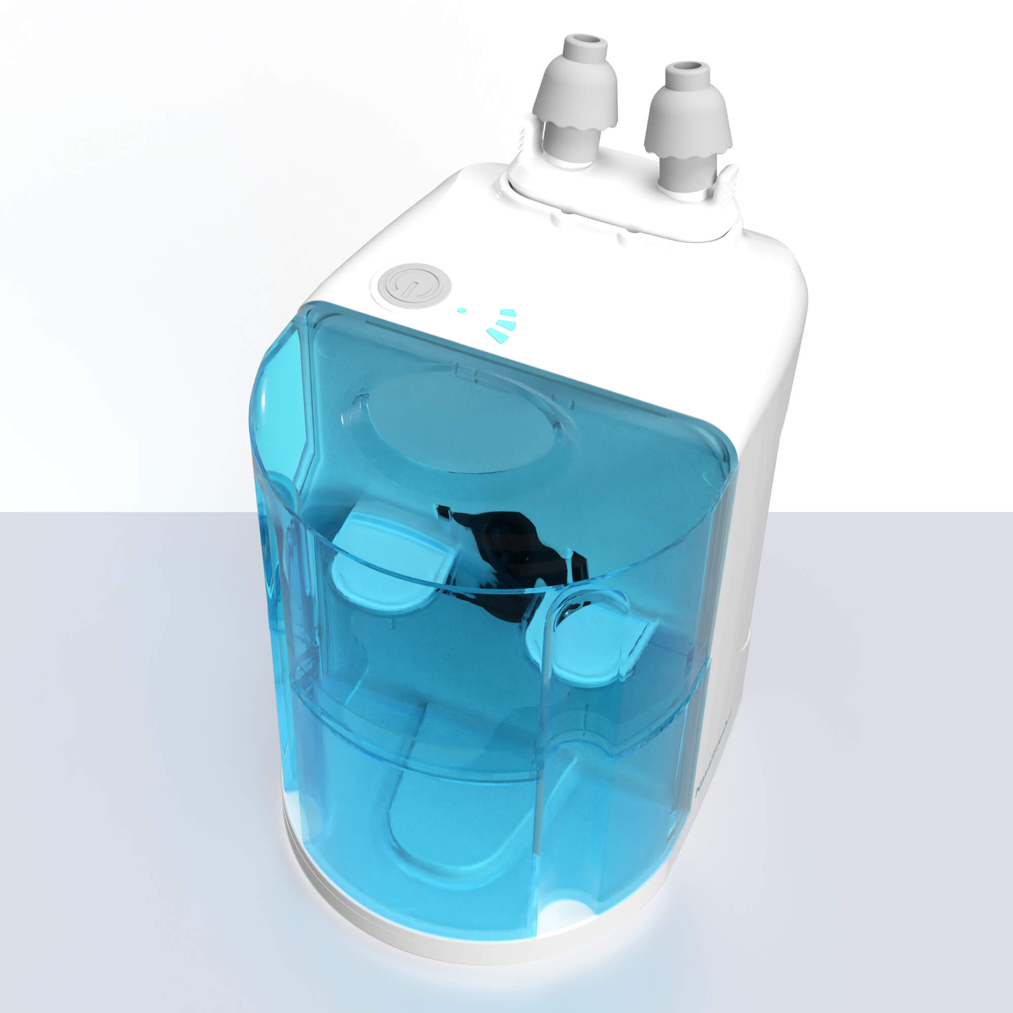 A purple portable mini washing machine with lid.