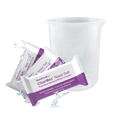 ClearMax Nasal Rinse Salt Refill – 30 Pack with Cup