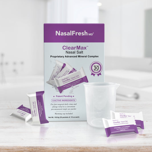 ClearMax Nasal Rinse Salt Refill – 30 Pack with Cup