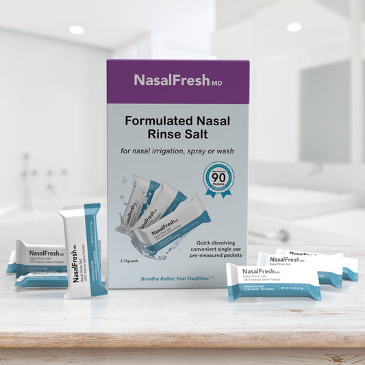 NasalFresh MD Formulated Nasal Rinse Salt - 90 Count Refill Packets
